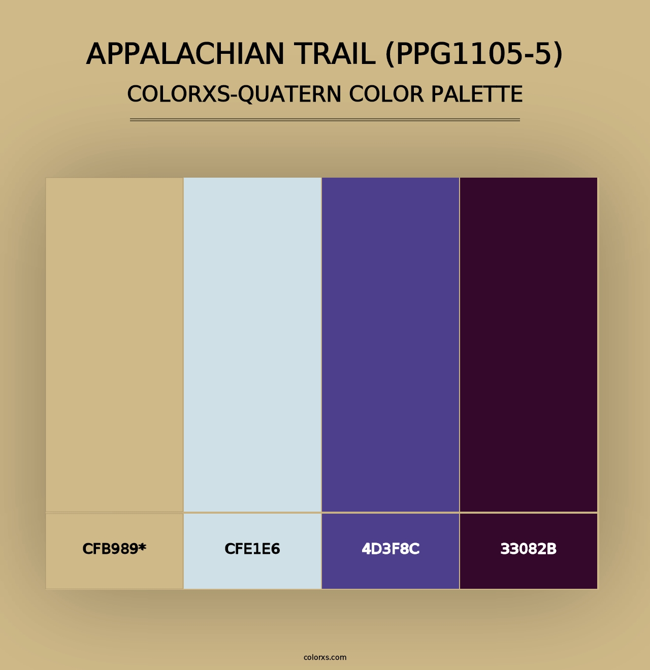 Appalachian Trail (PPG1105-5) - Colorxs Quad Palette