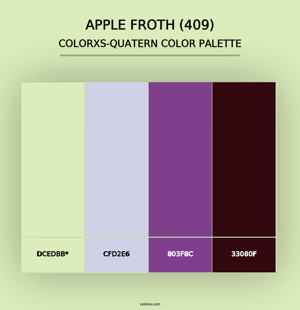 Apple Froth (409) - Colorxs Quad Palette