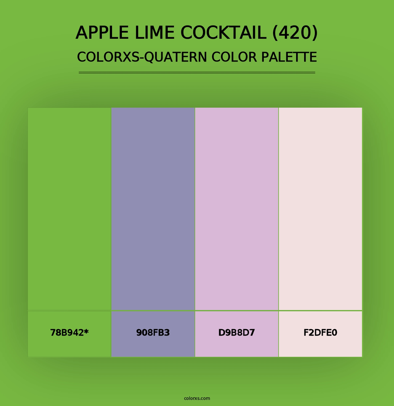 Apple Lime Cocktail (420) - Colorxs Quad Palette