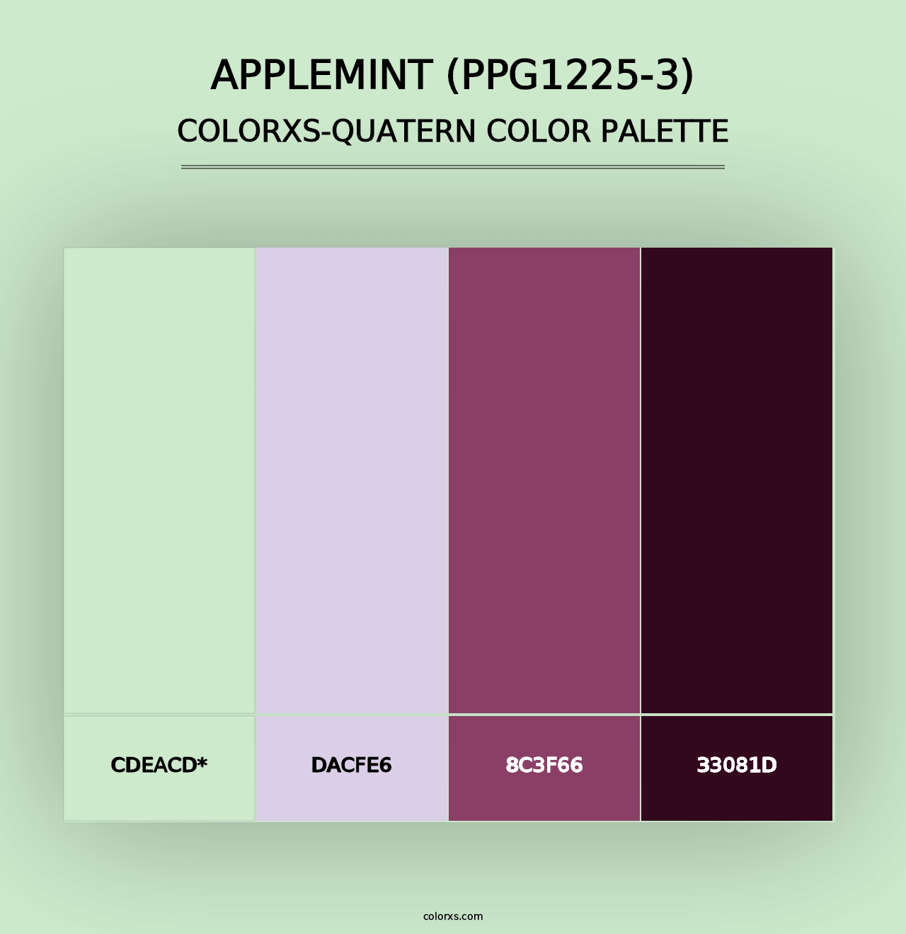 Applemint (PPG1225-3) - Colorxs Quad Palette