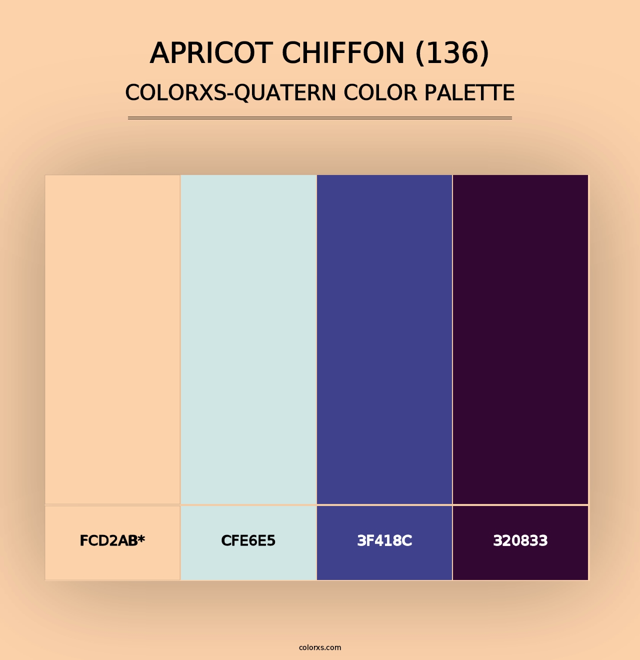 Apricot Chiffon (136) - Colorxs Quad Palette