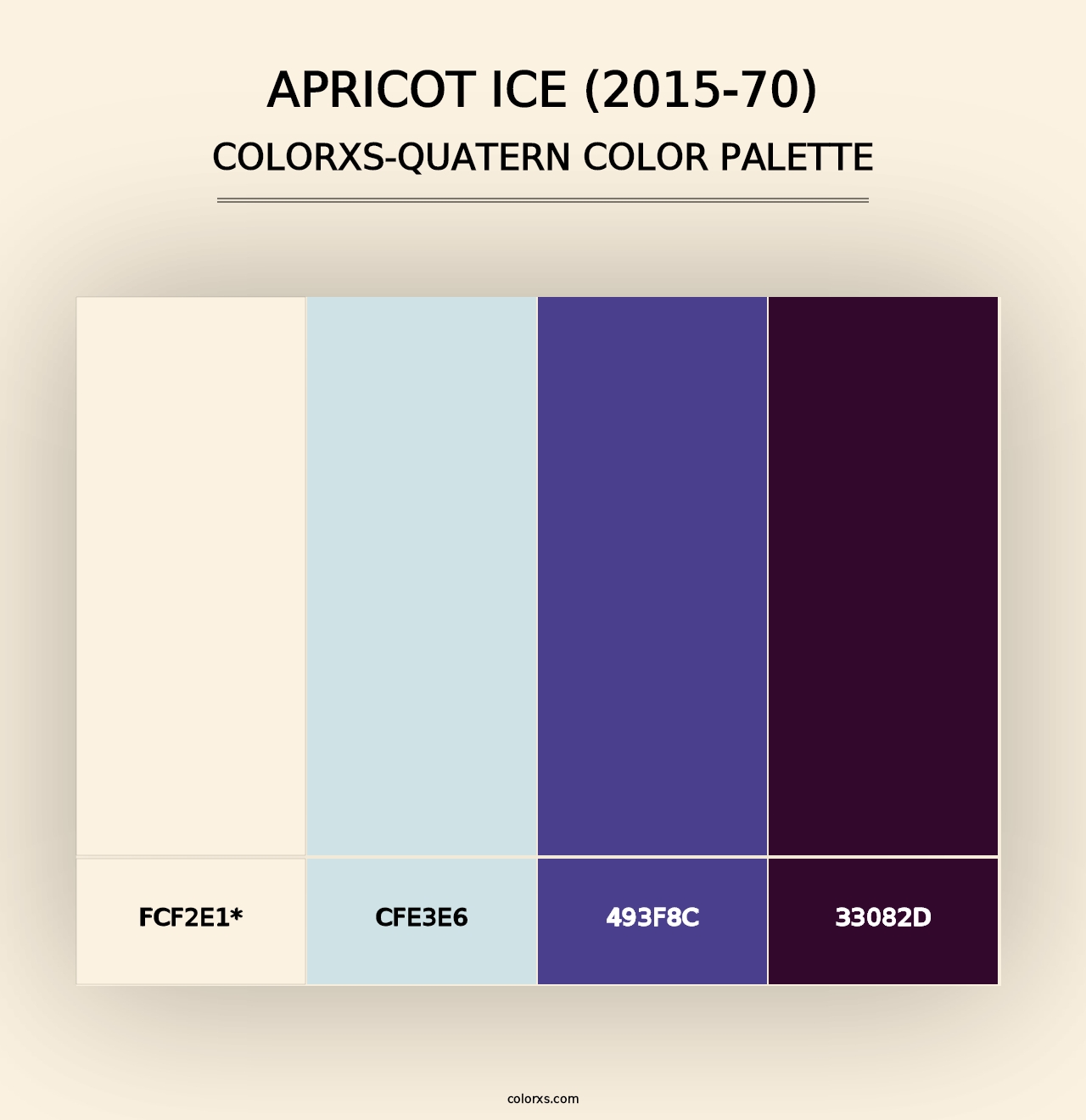 Apricot Ice (2015-70) - Colorxs Quad Palette