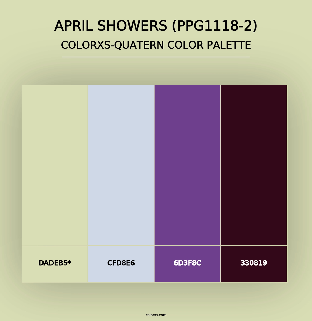 April Showers (PPG1118-2) - Colorxs Quad Palette