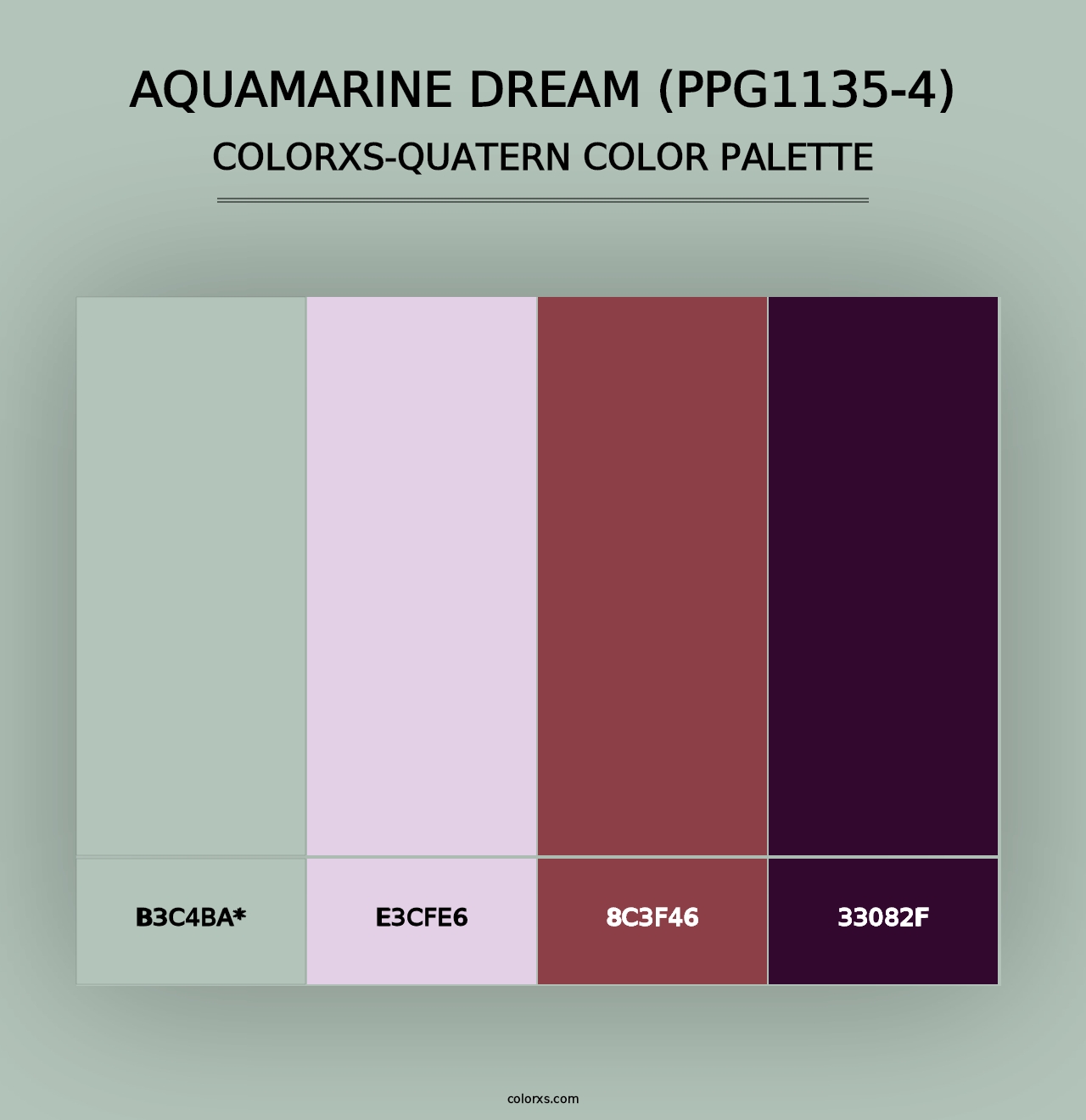 Aquamarine Dream (PPG1135-4) - Colorxs Quad Palette