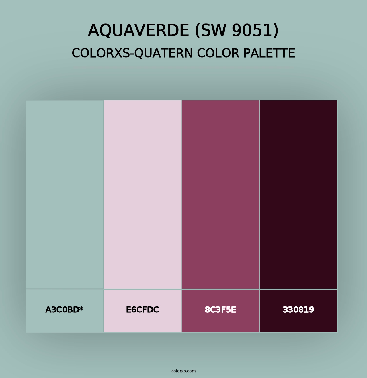 Aquaverde (SW 9051) - Colorxs Quad Palette