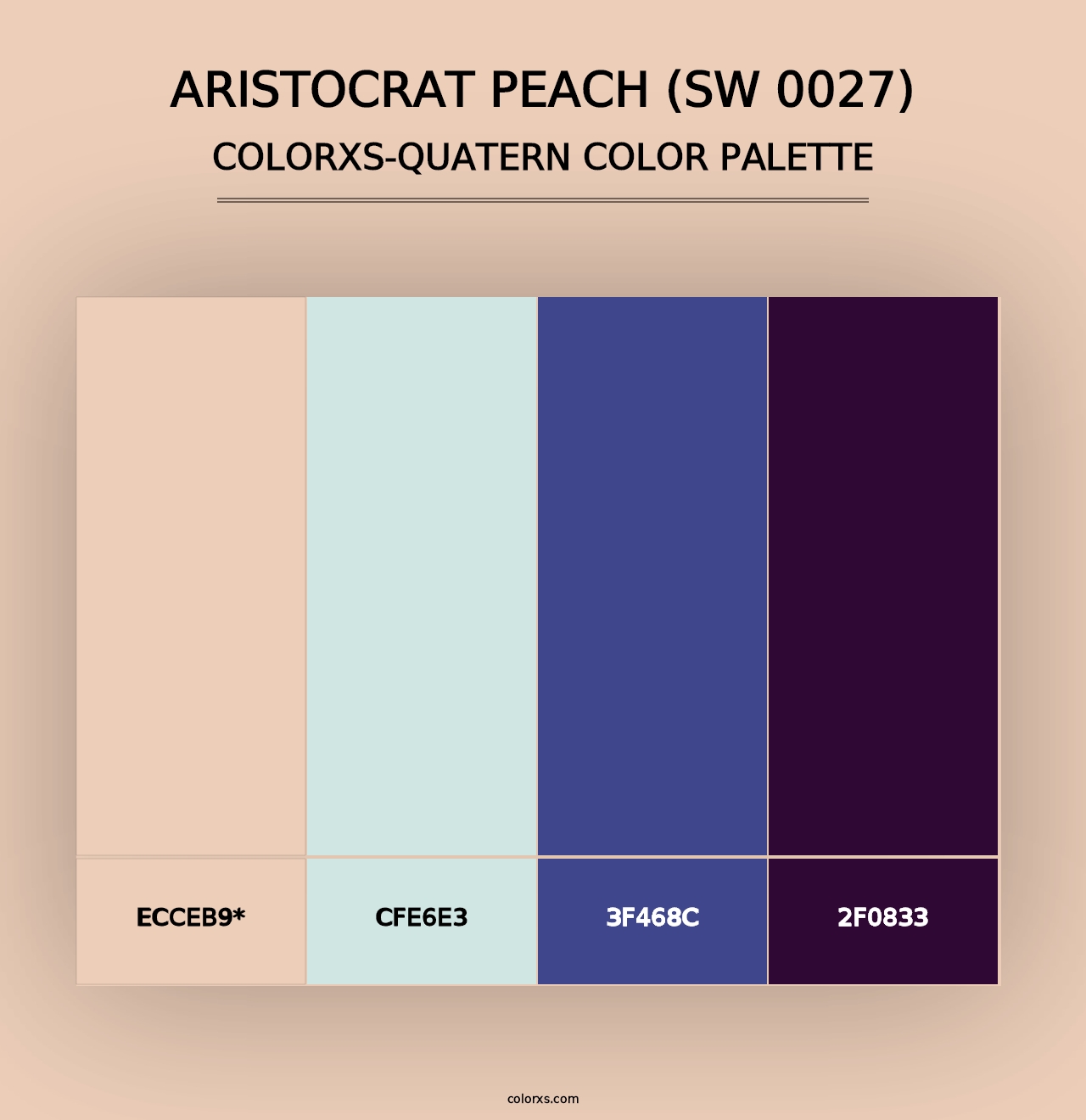 Aristocrat Peach (SW 0027) - Colorxs Quad Palette