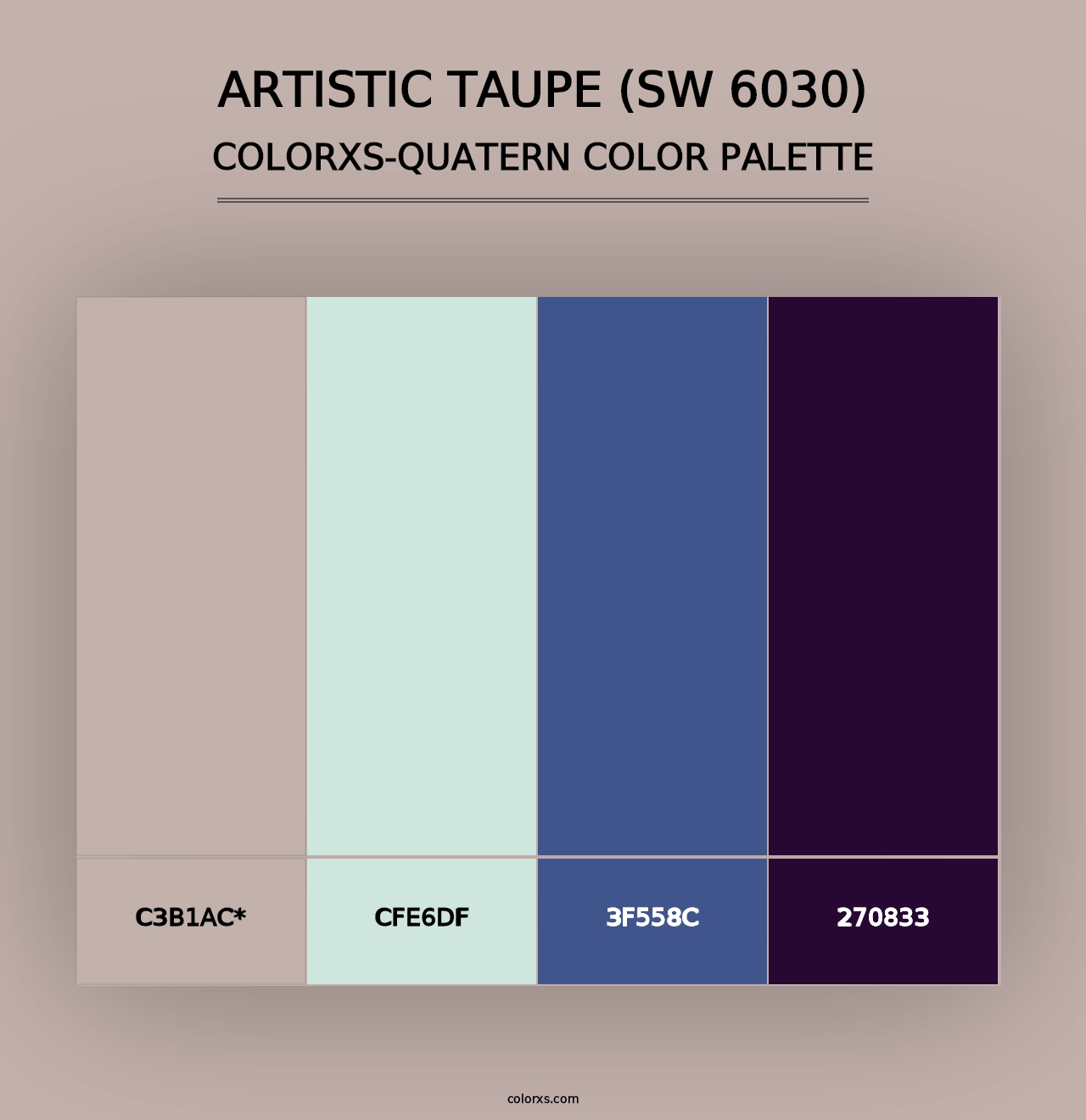 Artistic Taupe (SW 6030) - Colorxs Quad Palette