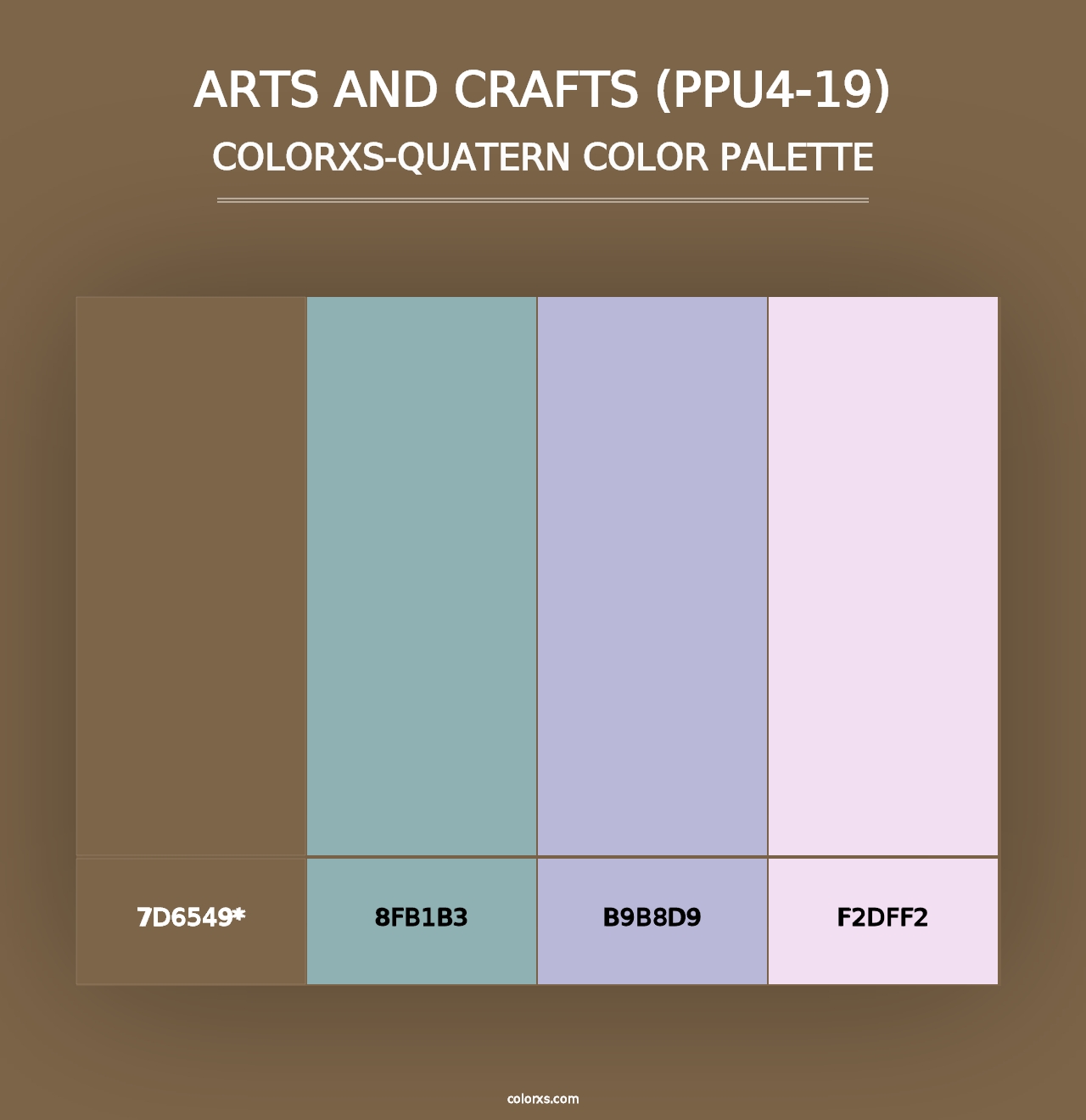 Arts And Crafts (PPU4-19) - Colorxs Quad Palette