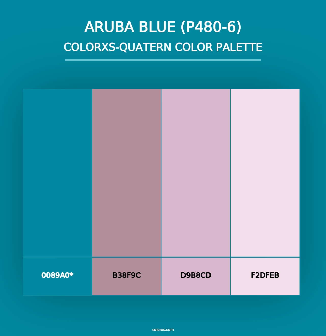 Aruba Blue (P480-6) - Colorxs Quad Palette