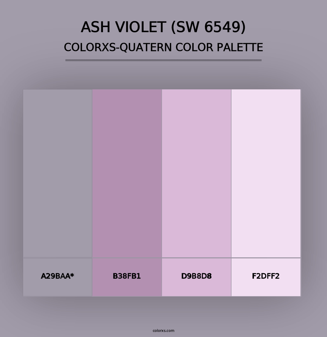 Ash Violet (SW 6549) - Colorxs Quad Palette