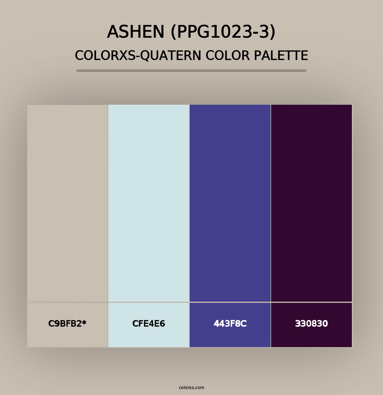 Ashen (PPG1023-3) - Colorxs Quad Palette