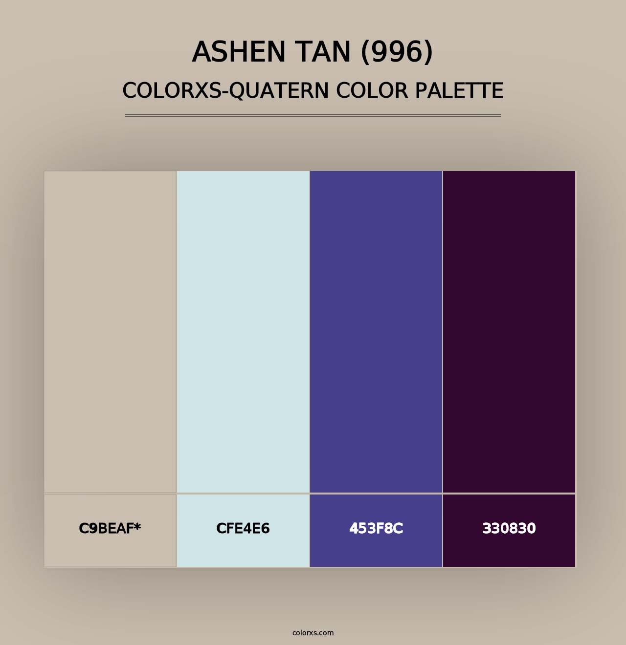 Ashen Tan (996) - Colorxs Quad Palette