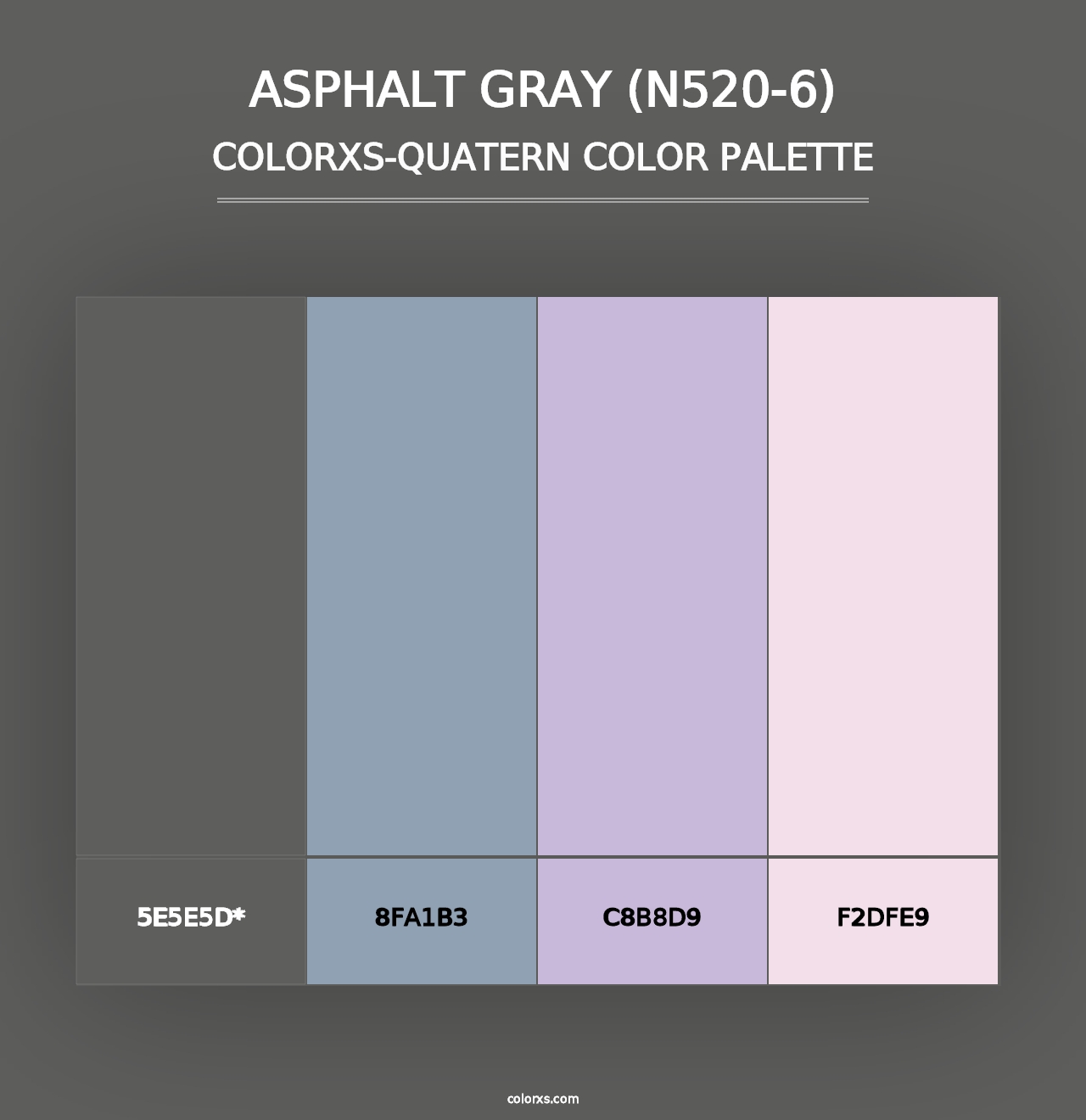 Asphalt Gray (N520-6) - Colorxs Quad Palette