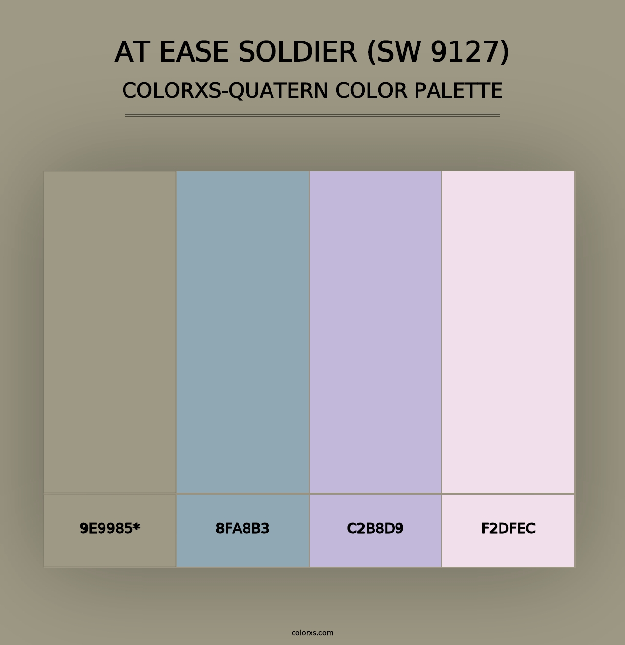 At Ease Soldier (SW 9127) - Colorxs Quad Palette