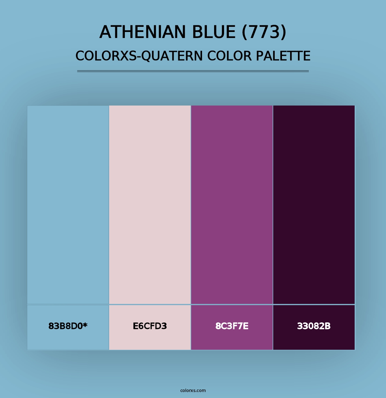 Athenian Blue (773) - Colorxs Quad Palette