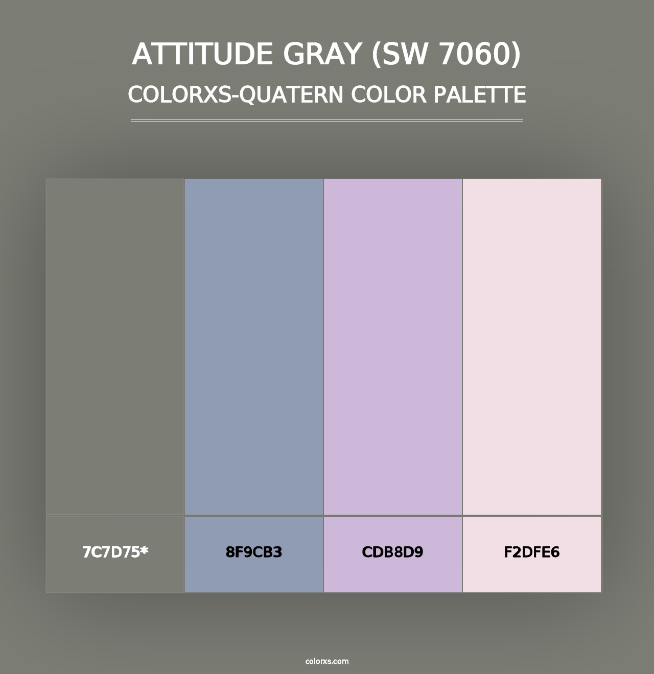 Attitude Gray (SW 7060) - Colorxs Quad Palette