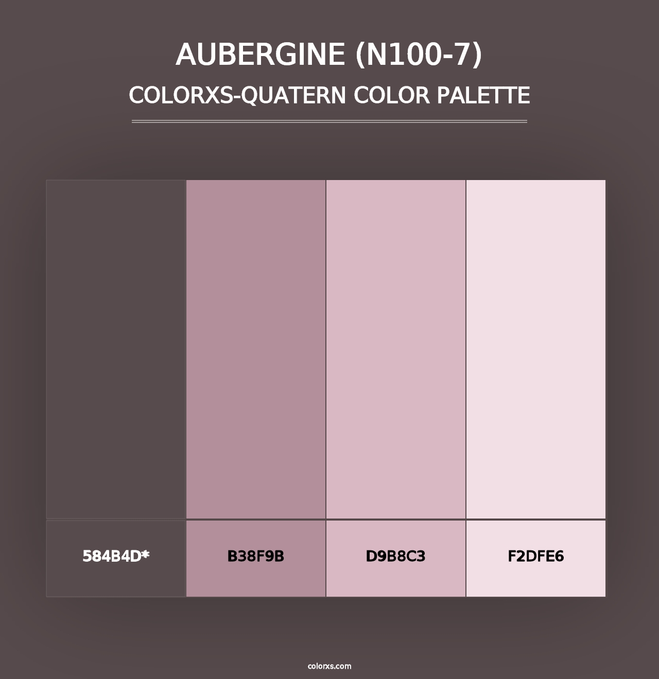 Aubergine (N100-7) - Colorxs Quad Palette