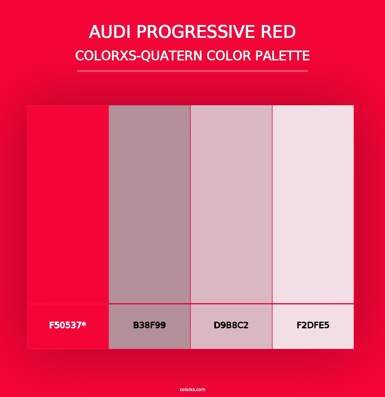 Audi Progressive Red - Colorxs Quad Palette