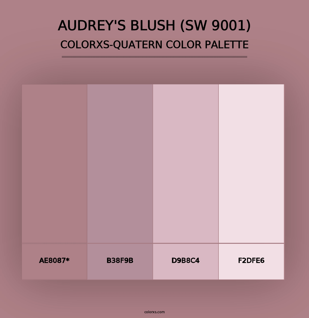 Audrey's Blush (SW 9001) - Colorxs Quad Palette