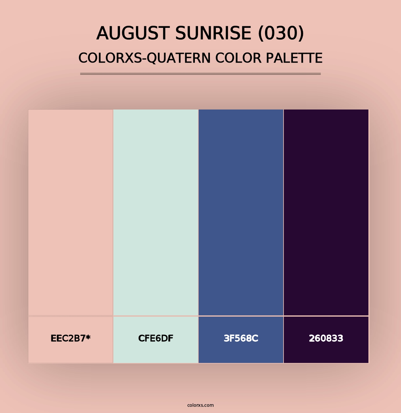 August Sunrise (030) - Colorxs Quad Palette