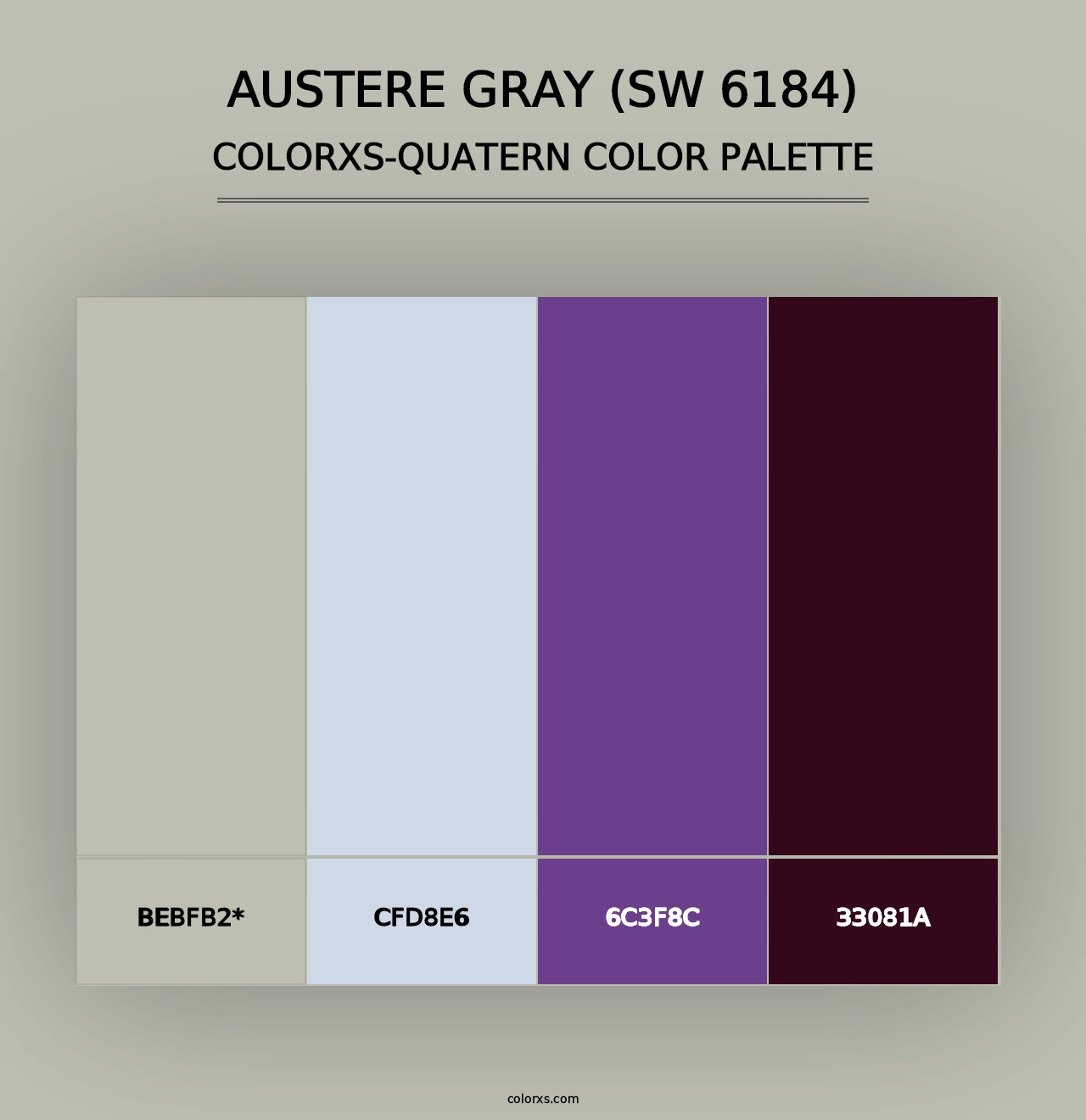 Austere Gray (SW 6184) - Colorxs Quad Palette