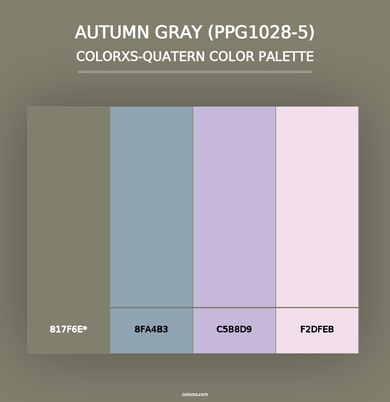 Autumn Gray (PPG1028-5) - Colorxs Quad Palette