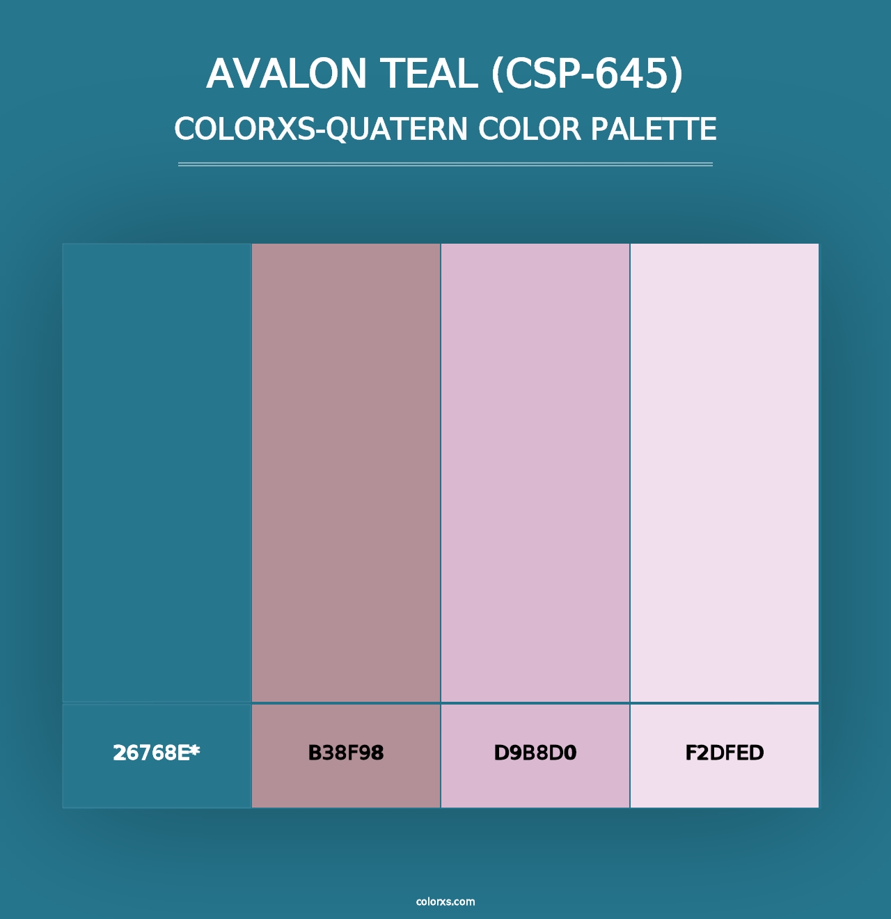 Avalon Teal (CSP-645) - Colorxs Quad Palette