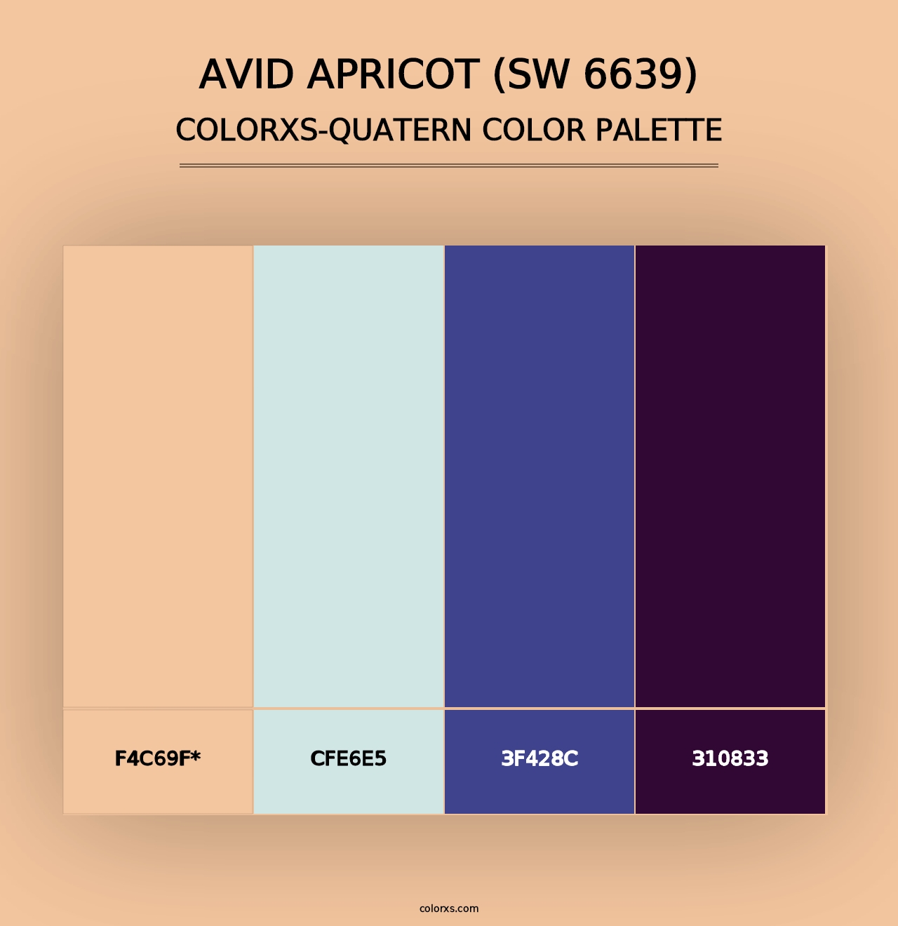 Avid Apricot (SW 6639) - Colorxs Quad Palette