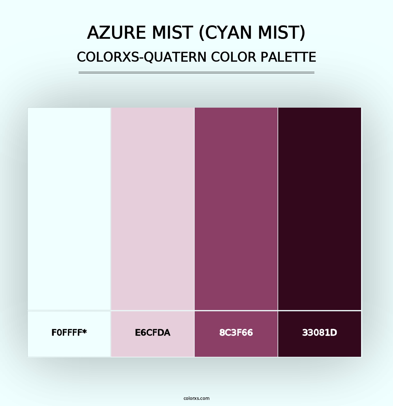 Azure Mist (Cyan Mist) - Colorxs Quad Palette