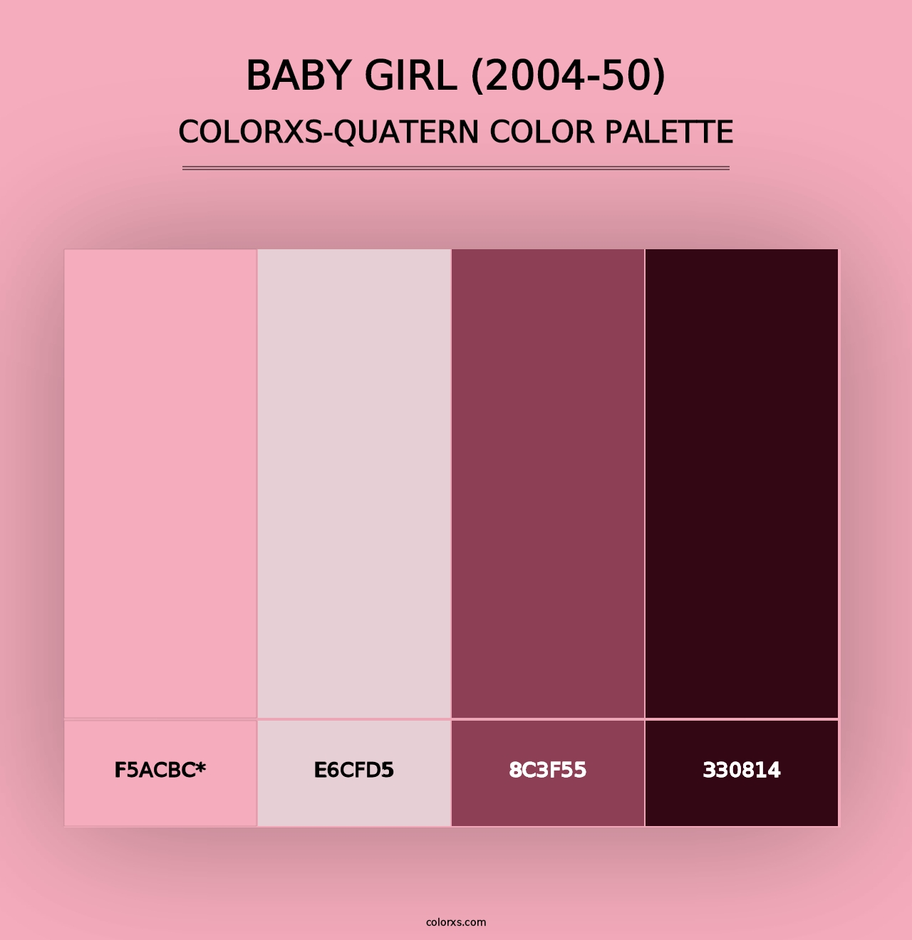 Baby Girl (2004-50) - Colorxs Quad Palette