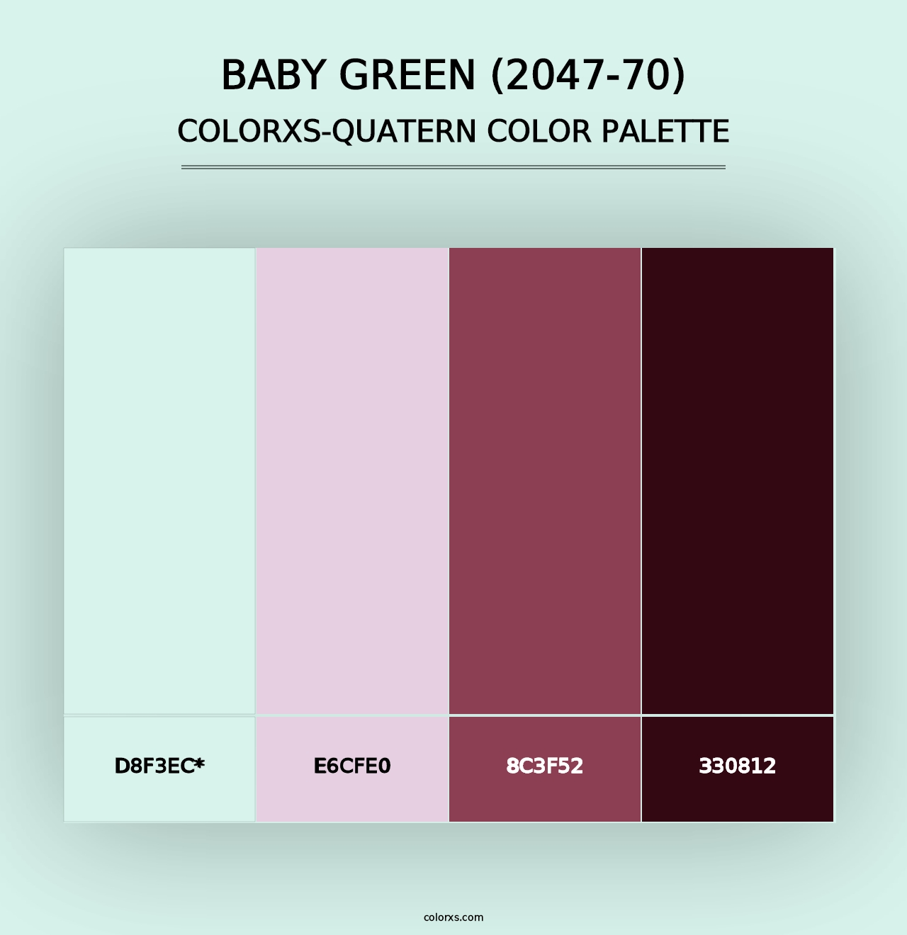 Baby Green (2047-70) - Colorxs Quad Palette