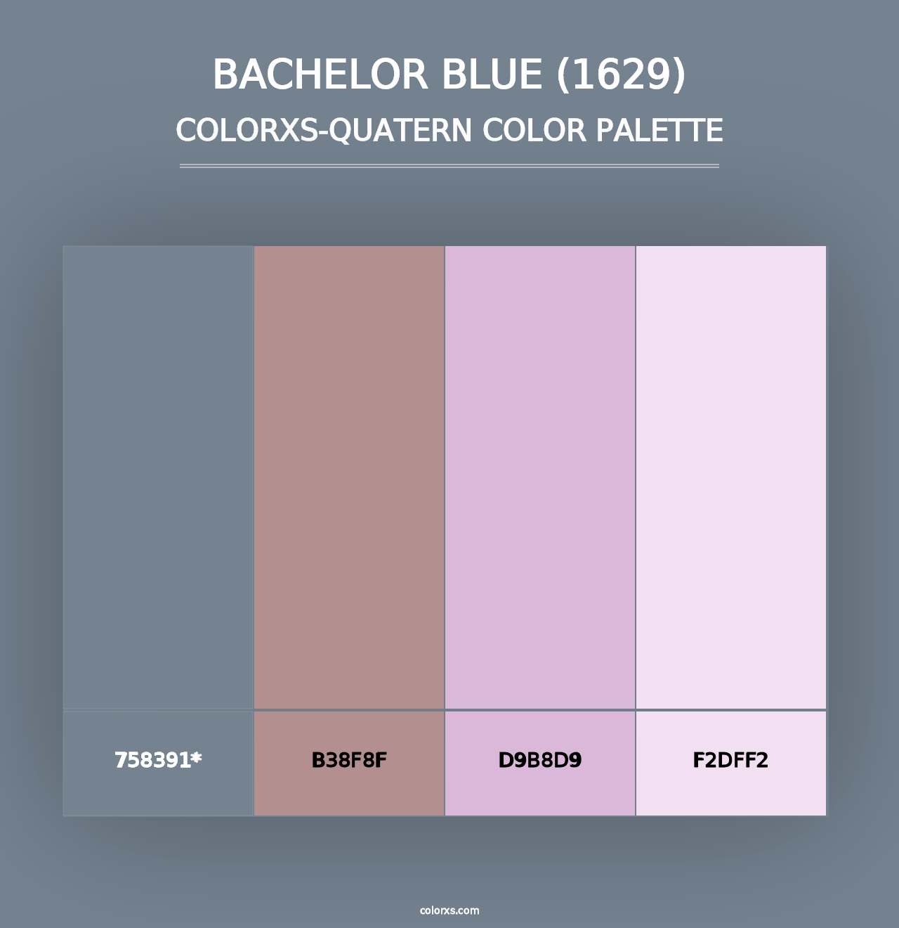 Bachelor Blue (1629) - Colorxs Quad Palette