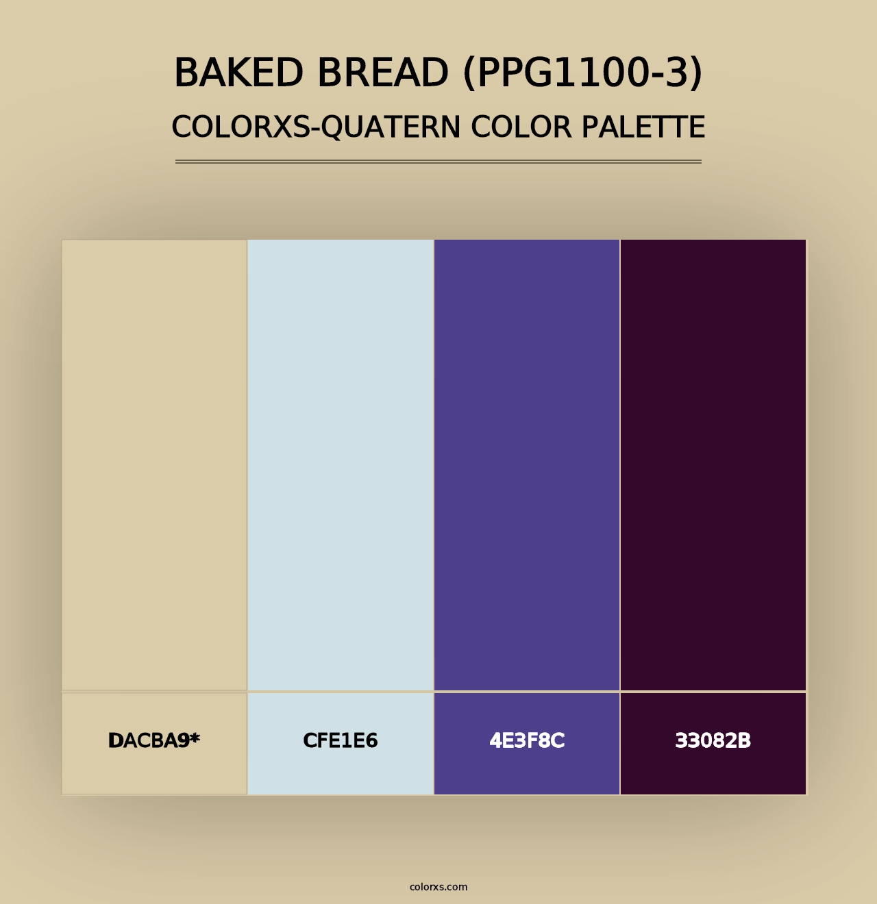 Baked Bread (PPG1100-3) - Colorxs Quad Palette