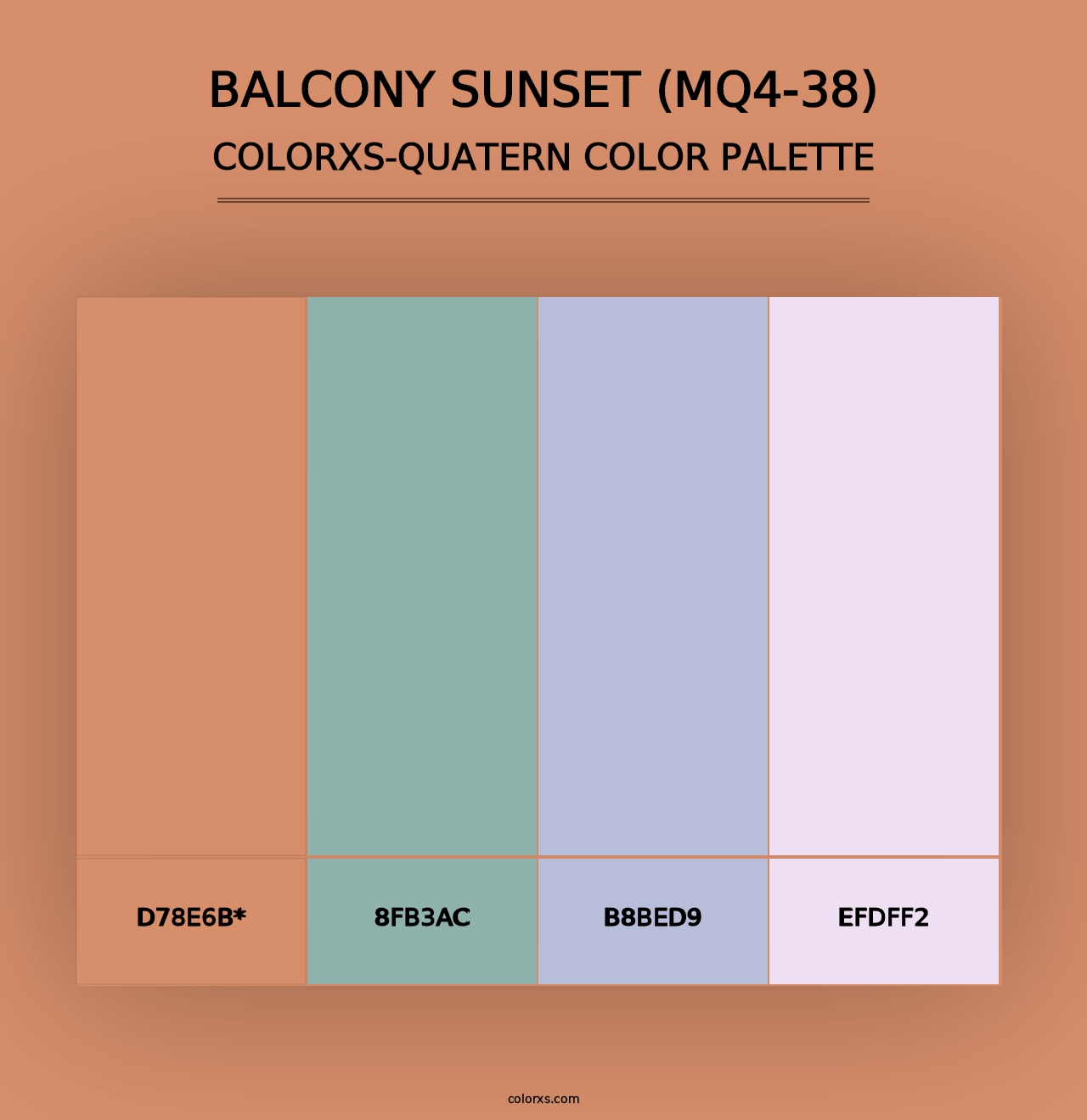 Balcony Sunset (MQ4-38) - Colorxs Quad Palette