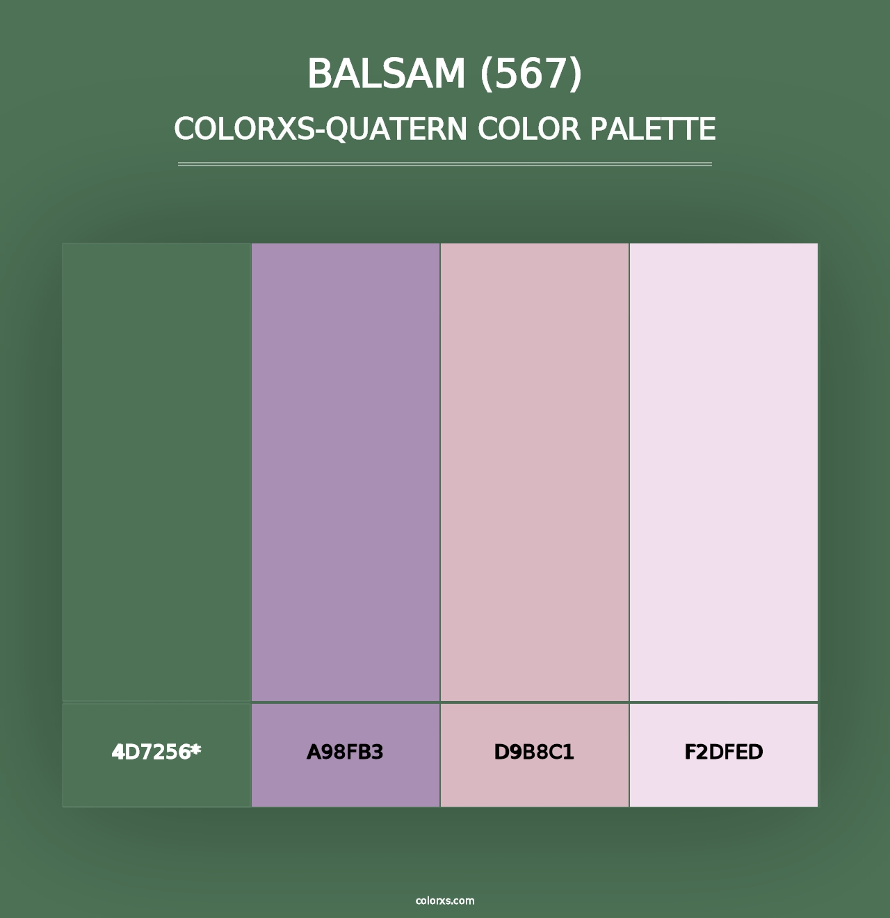 Balsam (567) - Colorxs Quad Palette