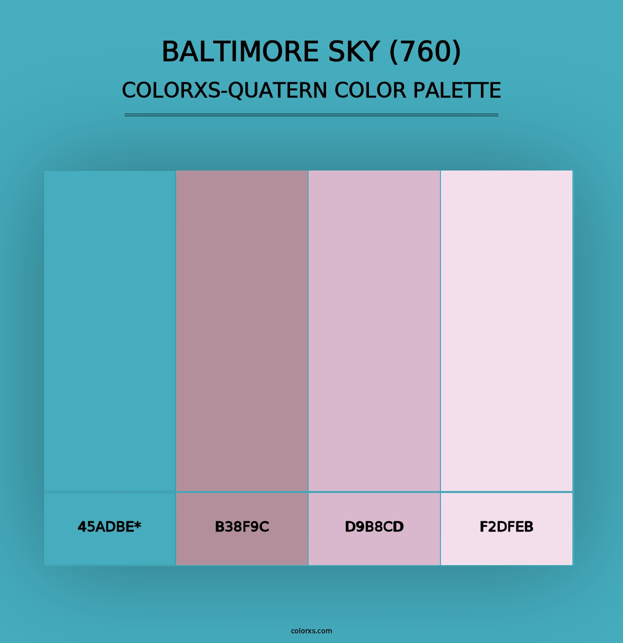 Baltimore Sky (760) - Colorxs Quad Palette