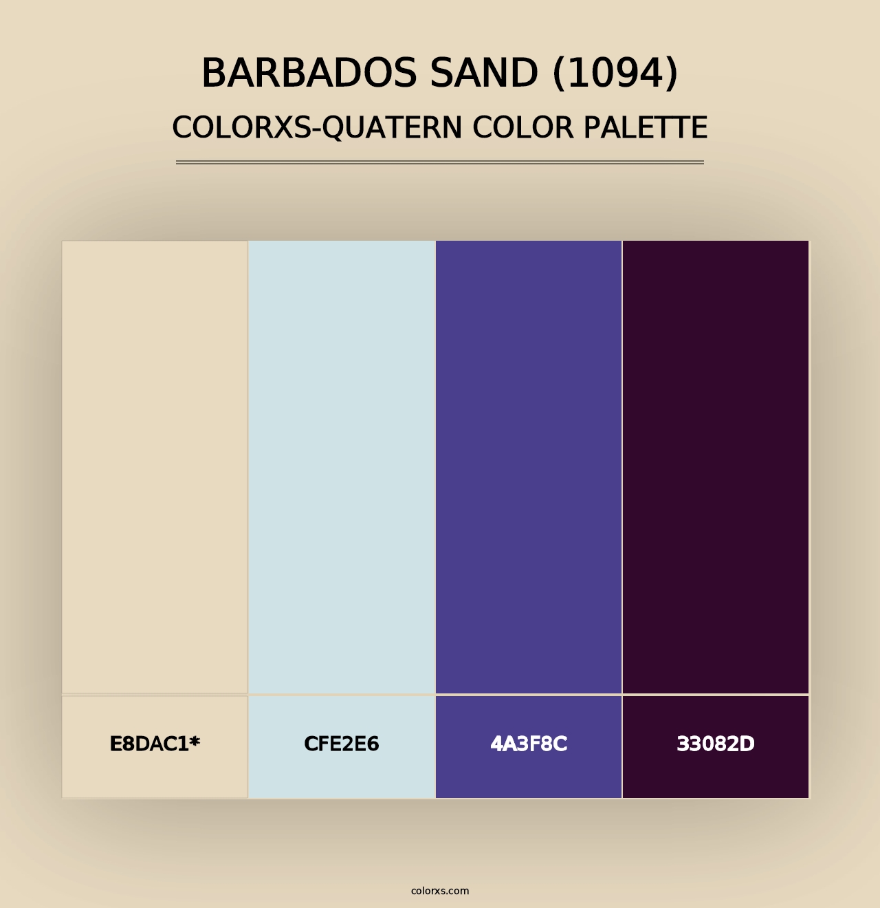 Barbados Sand (1094) - Colorxs Quad Palette