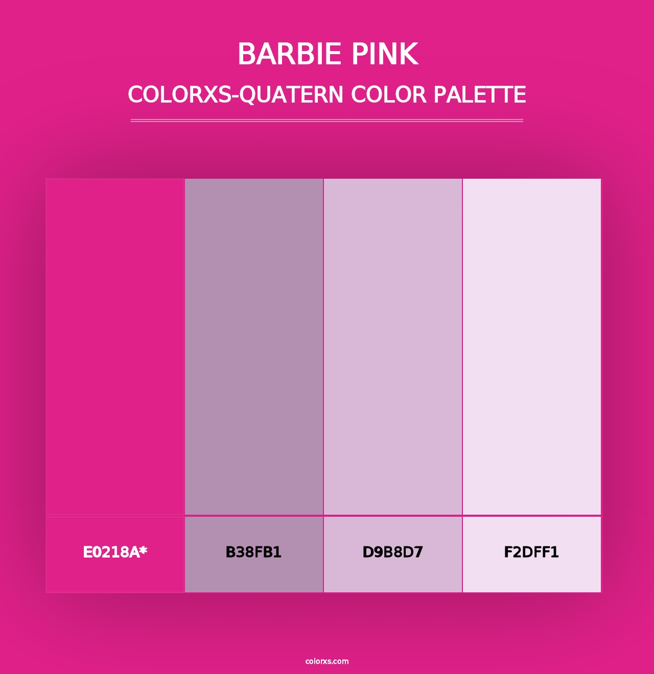 Barbie Pink - Colorxs Quad Palette