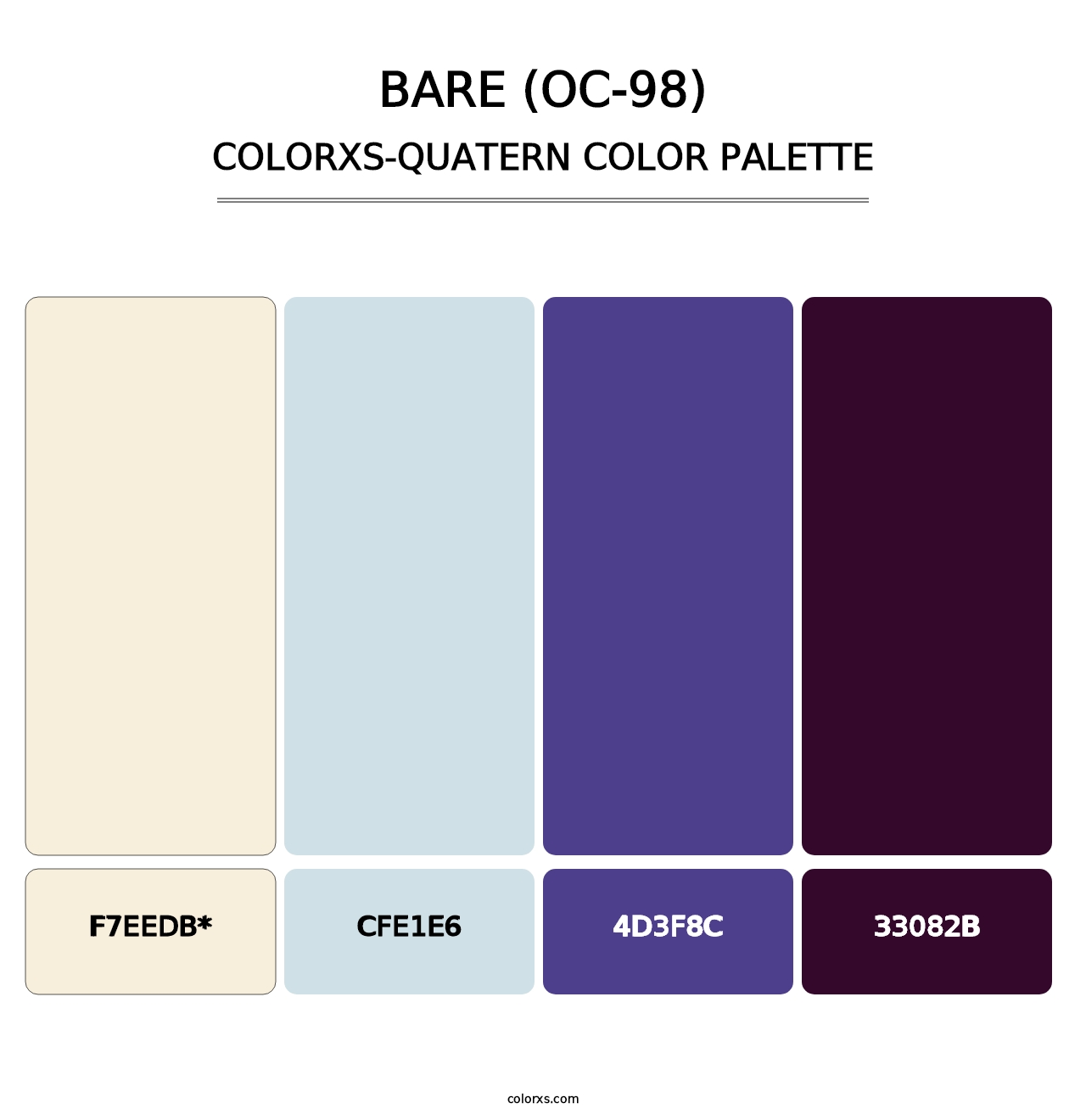 Bare (OC-98) - Colorxs Quad Palette