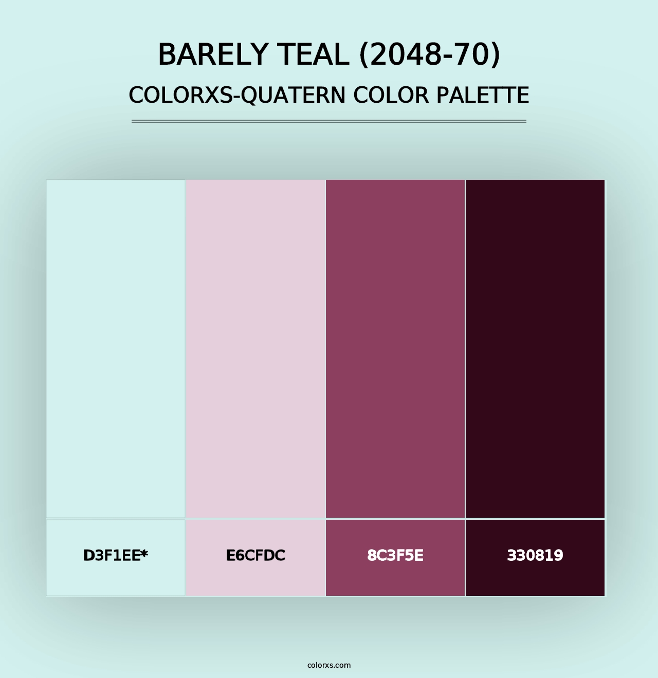 Barely Teal (2048-70) - Colorxs Quad Palette