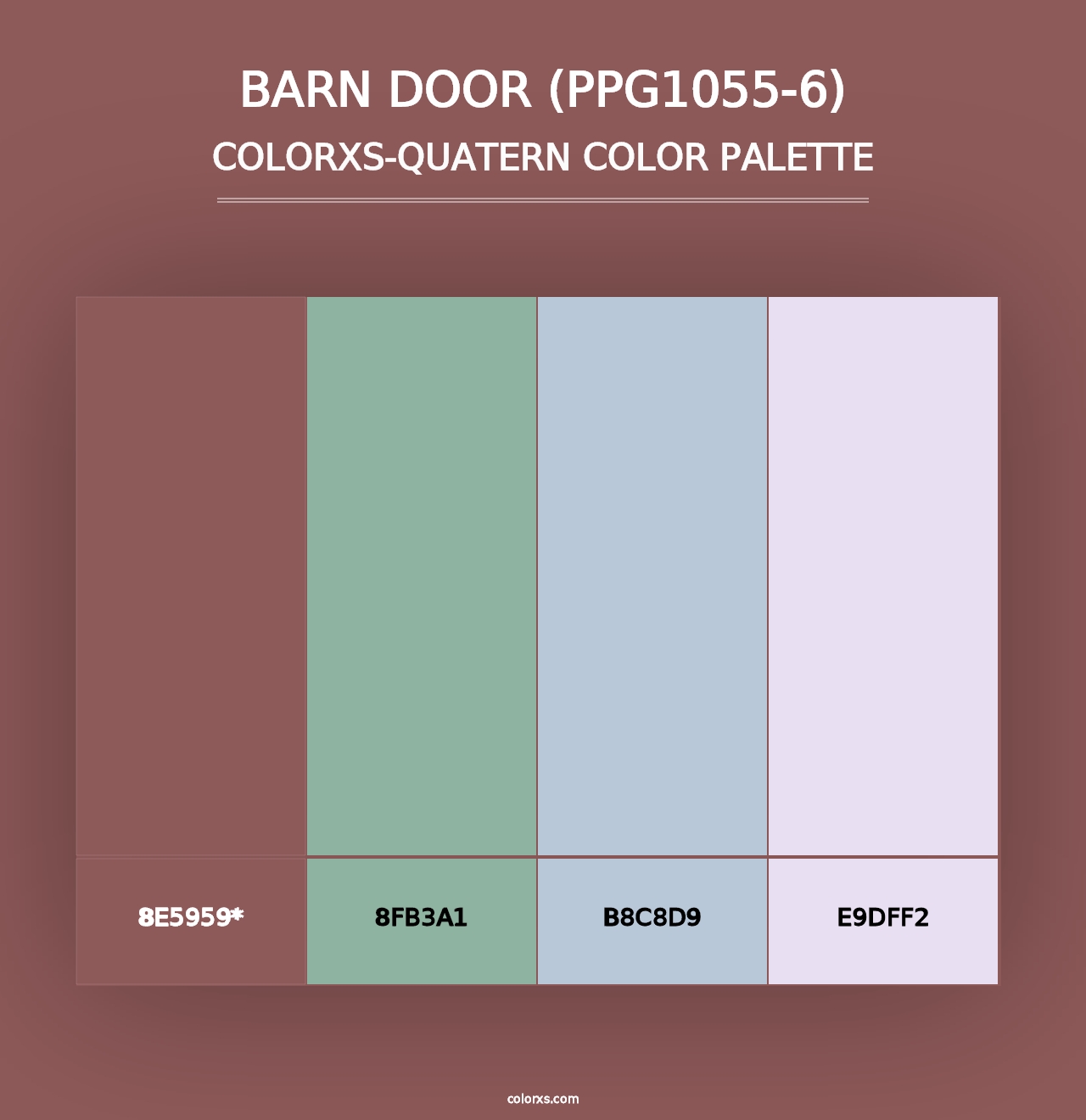 Barn Door (PPG1055-6) - Colorxs Quad Palette