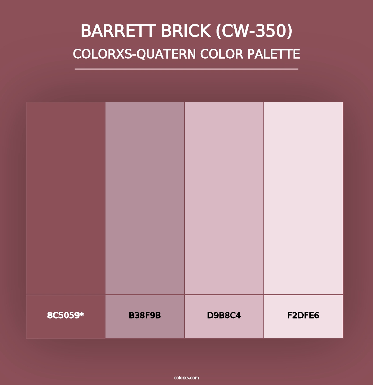 Barrett Brick (CW-350) - Colorxs Quad Palette