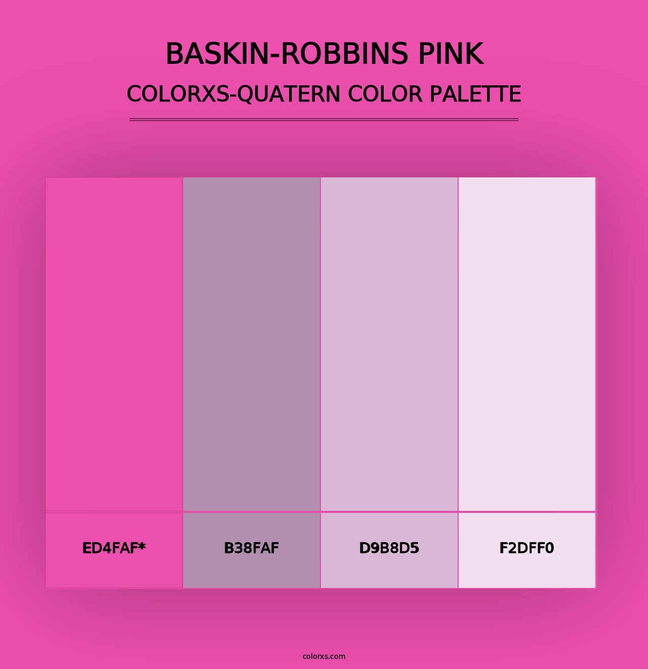 Baskin-Robbins Pink - Colorxs Quad Palette