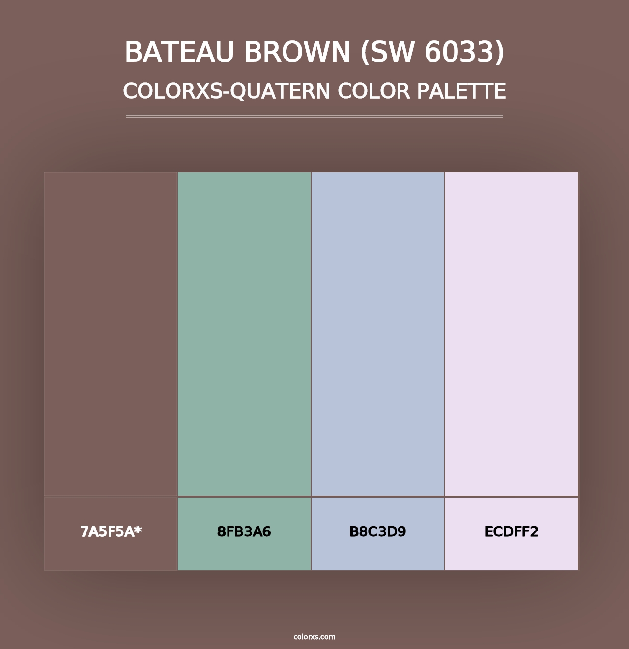 Bateau Brown (SW 6033) - Colorxs Quad Palette