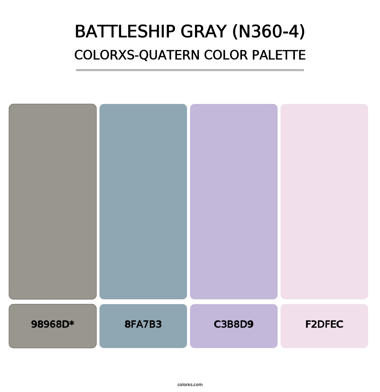 Battleship Gray (N360-4) - Colorxs Quad Palette