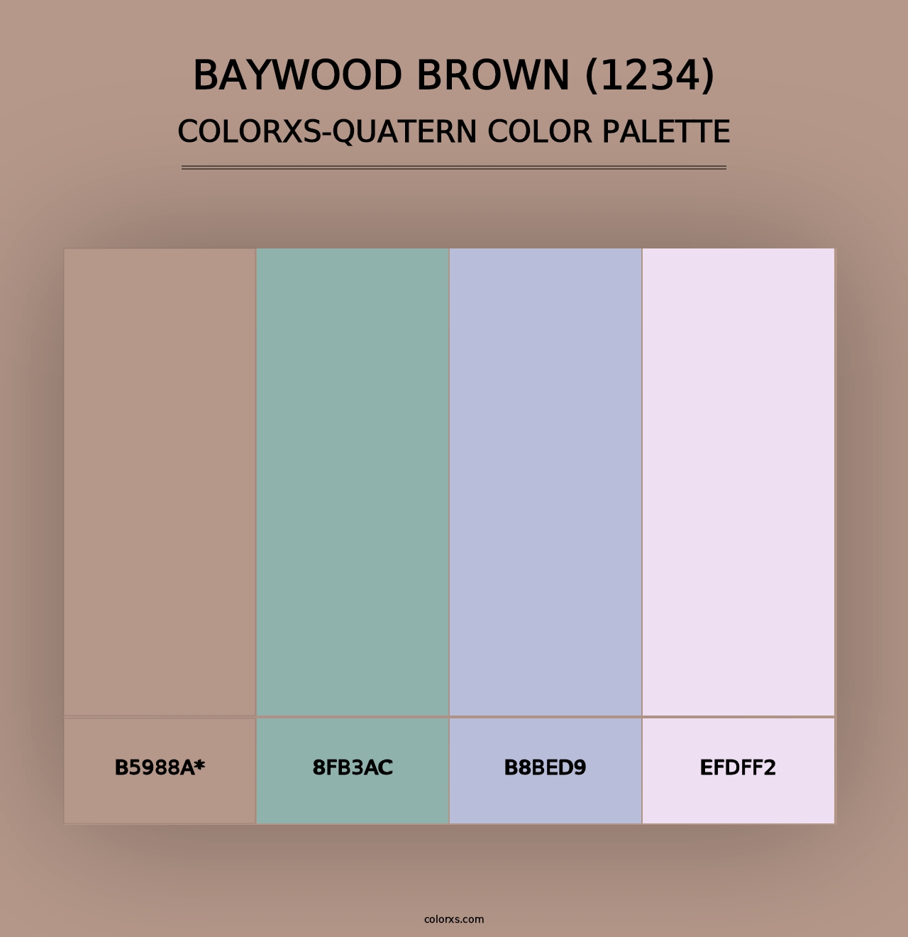 Baywood Brown (1234) - Colorxs Quad Palette