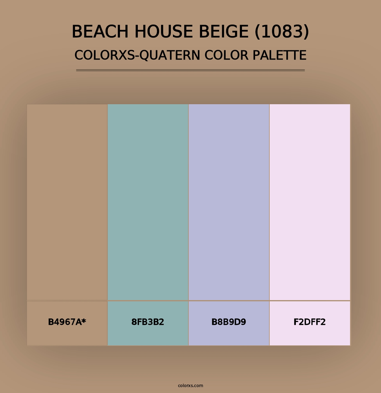 Beach House Beige (1083) - Colorxs Quad Palette