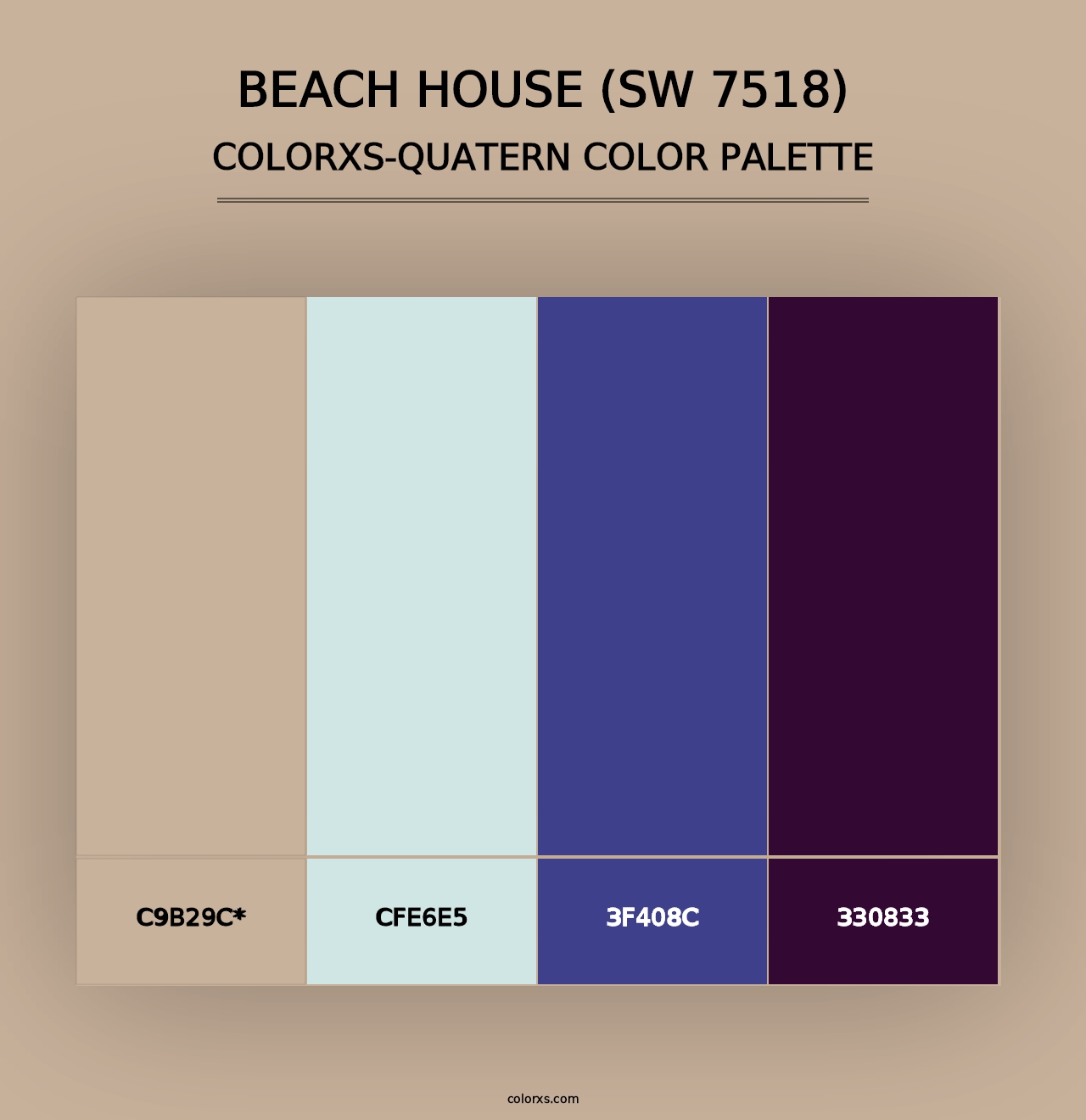 Beach House (SW 7518) - Colorxs Quad Palette