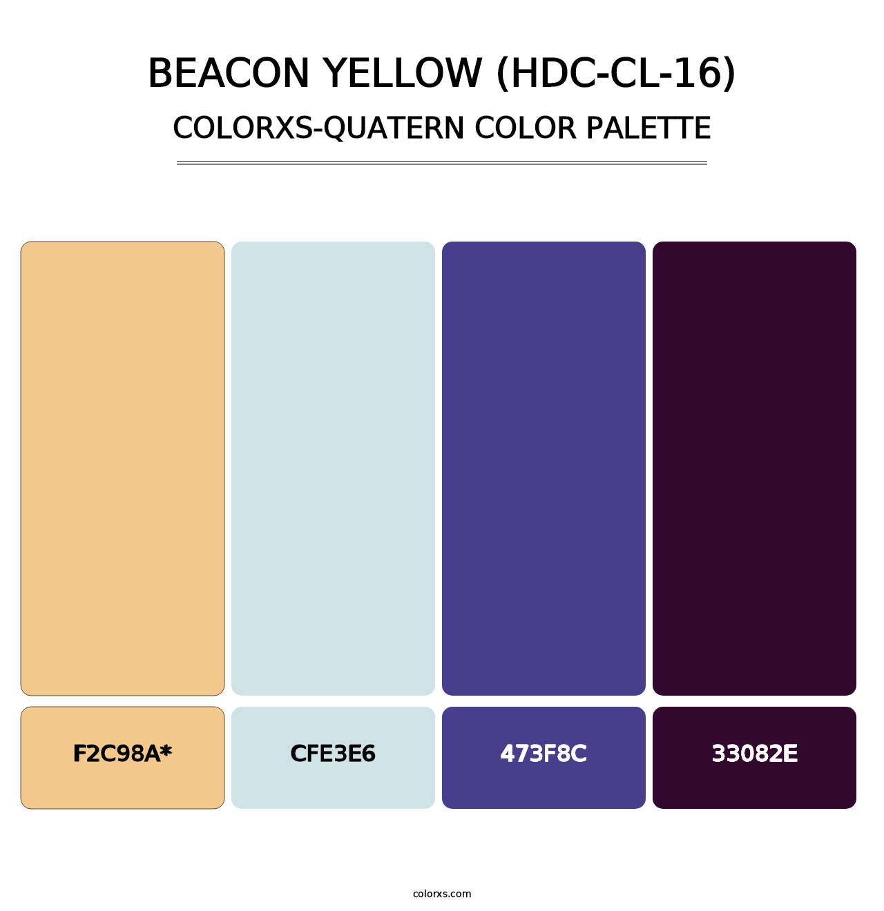 Beacon Yellow (HDC-CL-16) - Colorxs Quad Palette