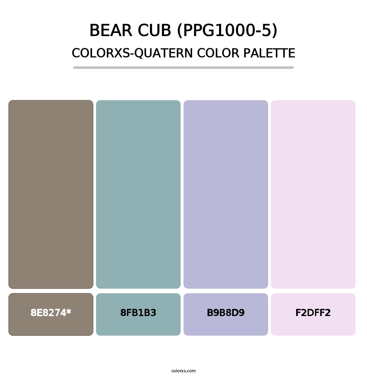 Bear Cub (PPG1000-5) - Colorxs Quad Palette